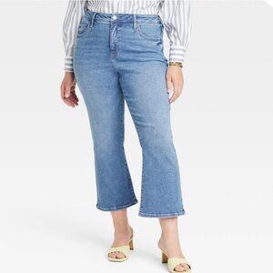 Ava & Viv Women's High-Rise Ankle Jeans - Light Blue